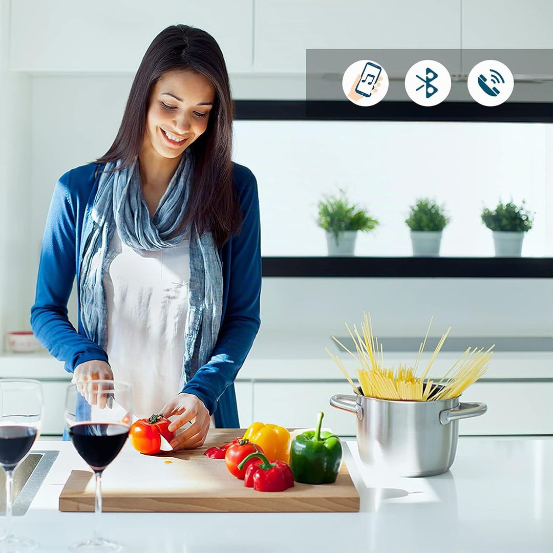 Nachttischlampe mit Wecker, Bluetooth-Lautsprecher, Dimmbarer RGB-Farbwechsel, Tragbarer Bluetooth-L
