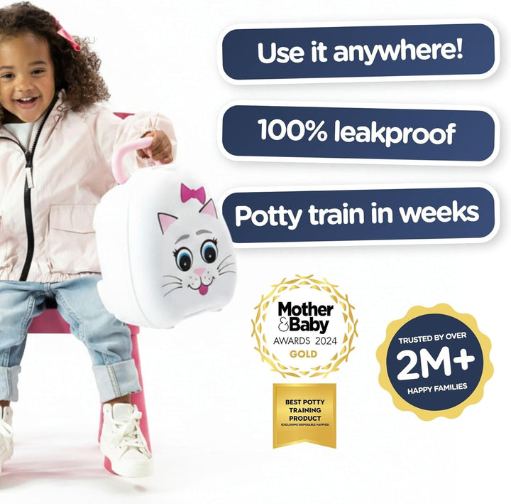My Carry Potty - Katze Travel Töpfchen, preisgekrönter tragbarer Toilettensitz für Kleinkinder, den
