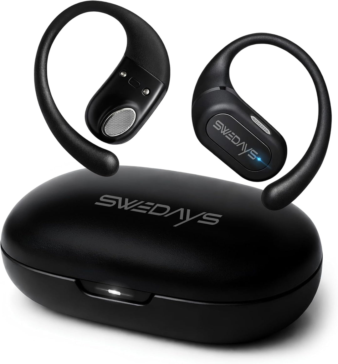 Open-Ear Kopfhörer – Bluetooth 5.4 Clip-On Ohrhörer mit Touch-Steuerung, ENC Geräuschreduzierung für