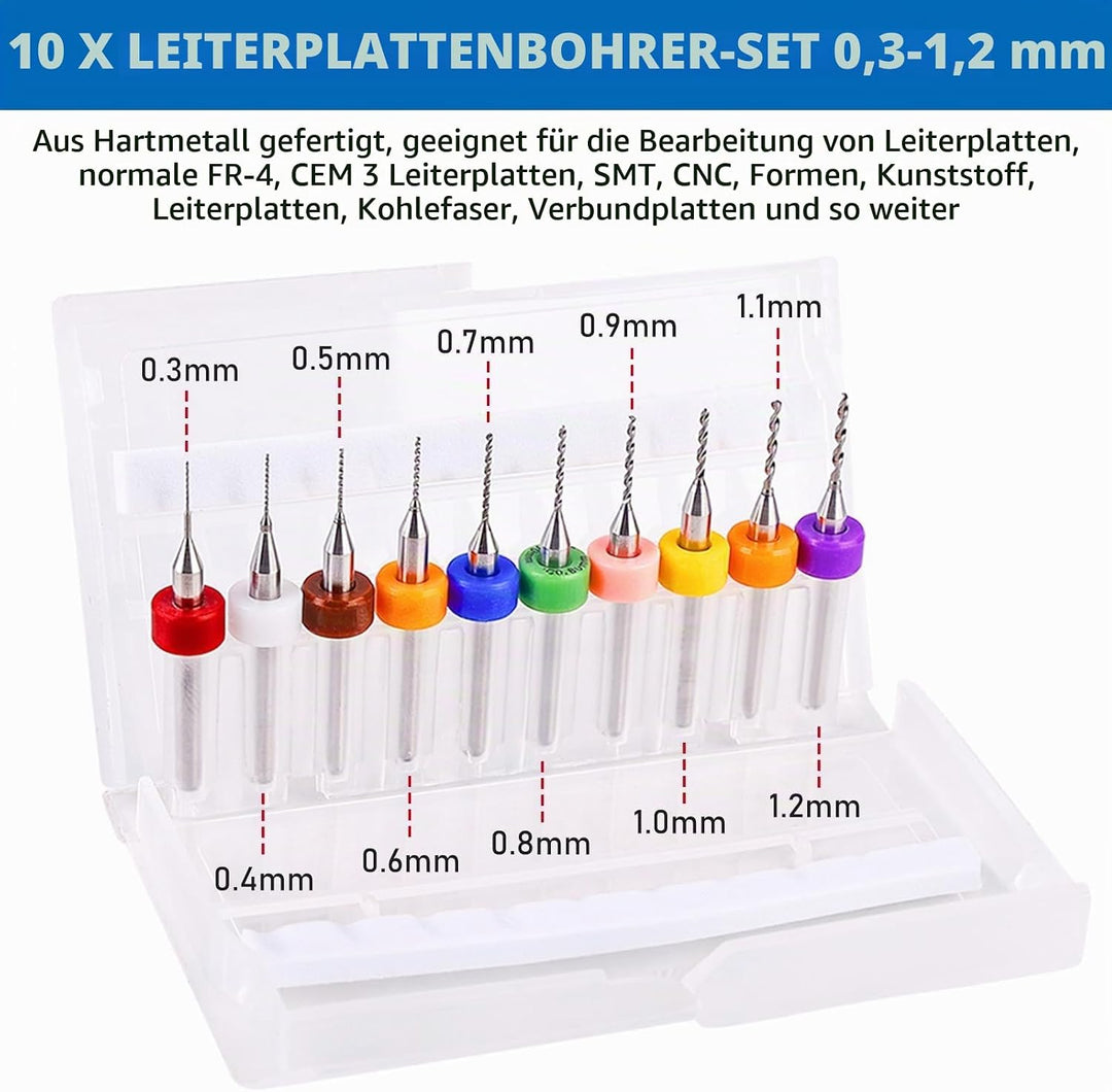62 Pcs Handbohrer Set Mit 48 Stück Spiralbohrer Bits, Handbohrmaschine, 10 Mini Bohrer Set, Mini Boh