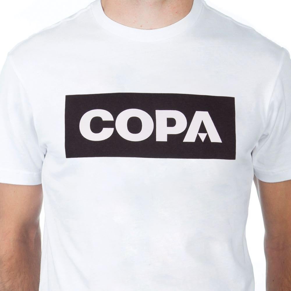 COPA Herren Box Logo T-Shirt mit Rundhalsausschnitt, weiss, M