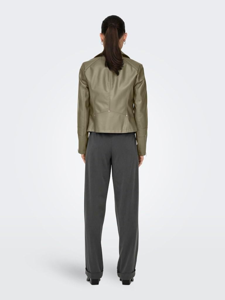 ONLY Female Kunstlederjacke ONLGEMMA Kunstlederjacke numeric_34 Mermaid, numeric_34 Mermaid