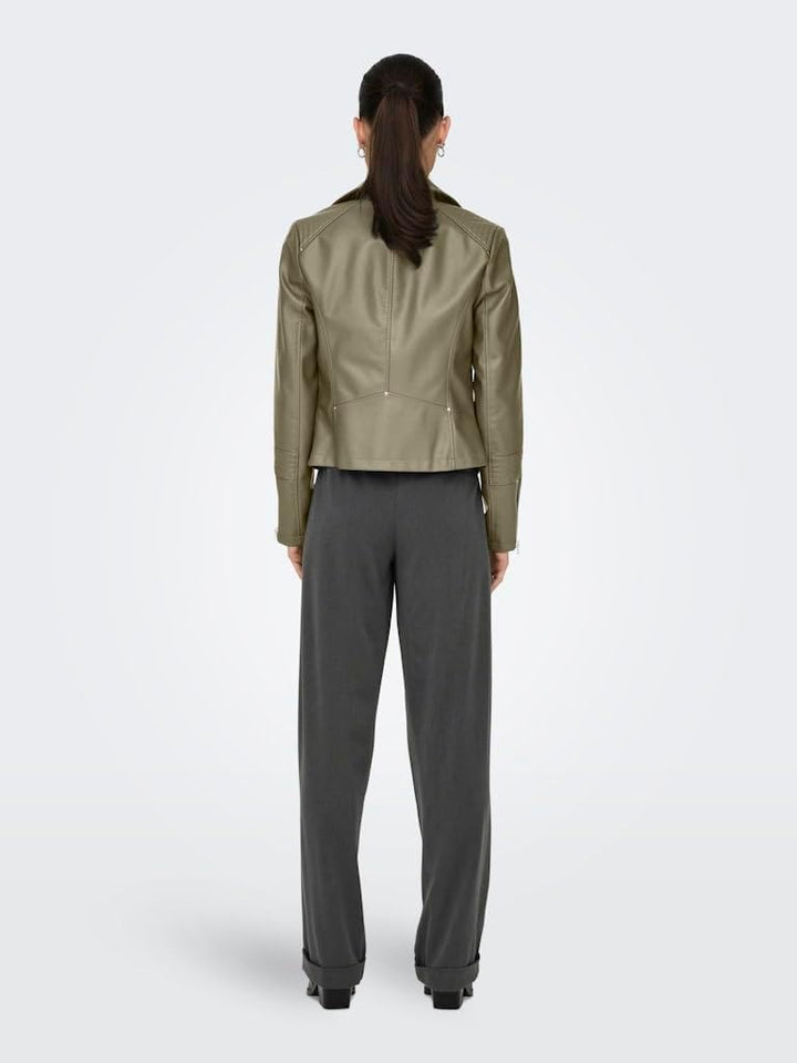 ONLY Female Kunstlederjacke ONLGEMMA Kunstlederjacke numeric_34 Mermaid, numeric_34 Mermaid