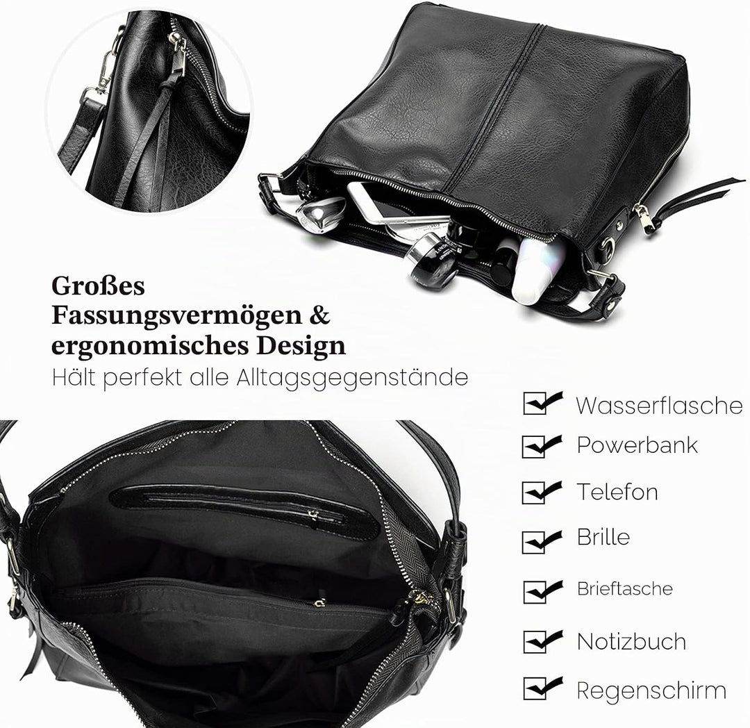 FANDARE Damen Handtasche Frauen Umhängetaschen Schultertasche PU Leder Tote Beutel Schultertasche fü
