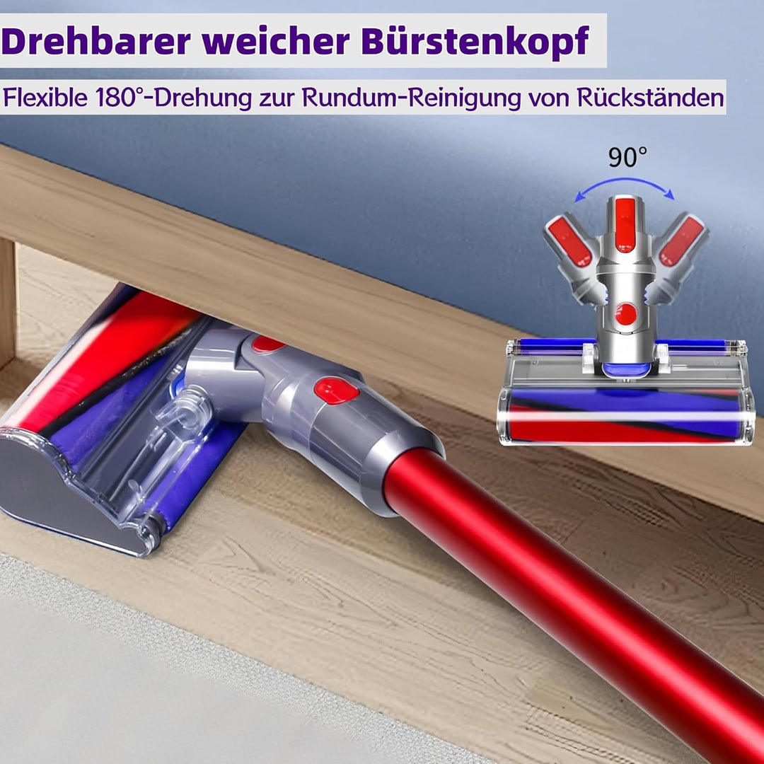 Softwalze Bodendüse für Dyson V7 V8 V10 V11 V15 SV10 SV11 SV12 SV14 SV15, Elektrischer Soft Roller B