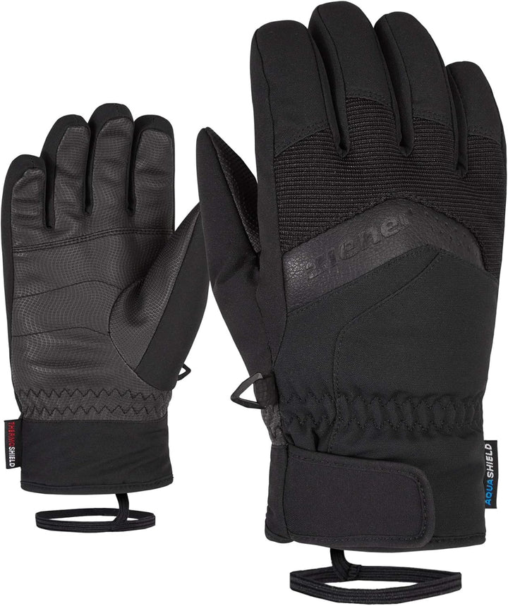 Ziener Unisex Kinder Labino Skihandschuhe 7 Schwarz, 7 Schwarz