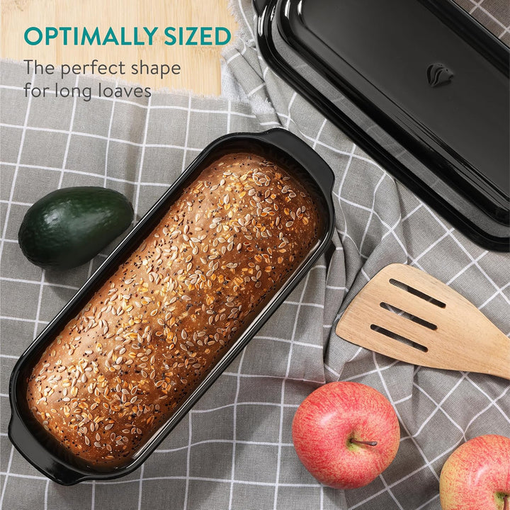 Navaris Brottopf - Toastbrot Backform - Brottopf zum Backen - Tontopf Brot - Brotbackschale - Toastb