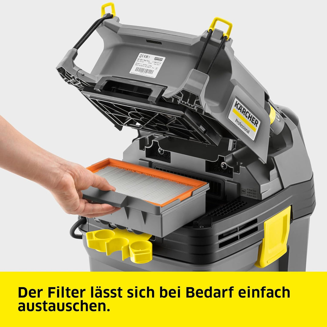 Kärcher Nass-Trockensauger 1.148-211.0. NT 30/1 Tact Te L, 30 liters,Black, Grey, Yellow Basic