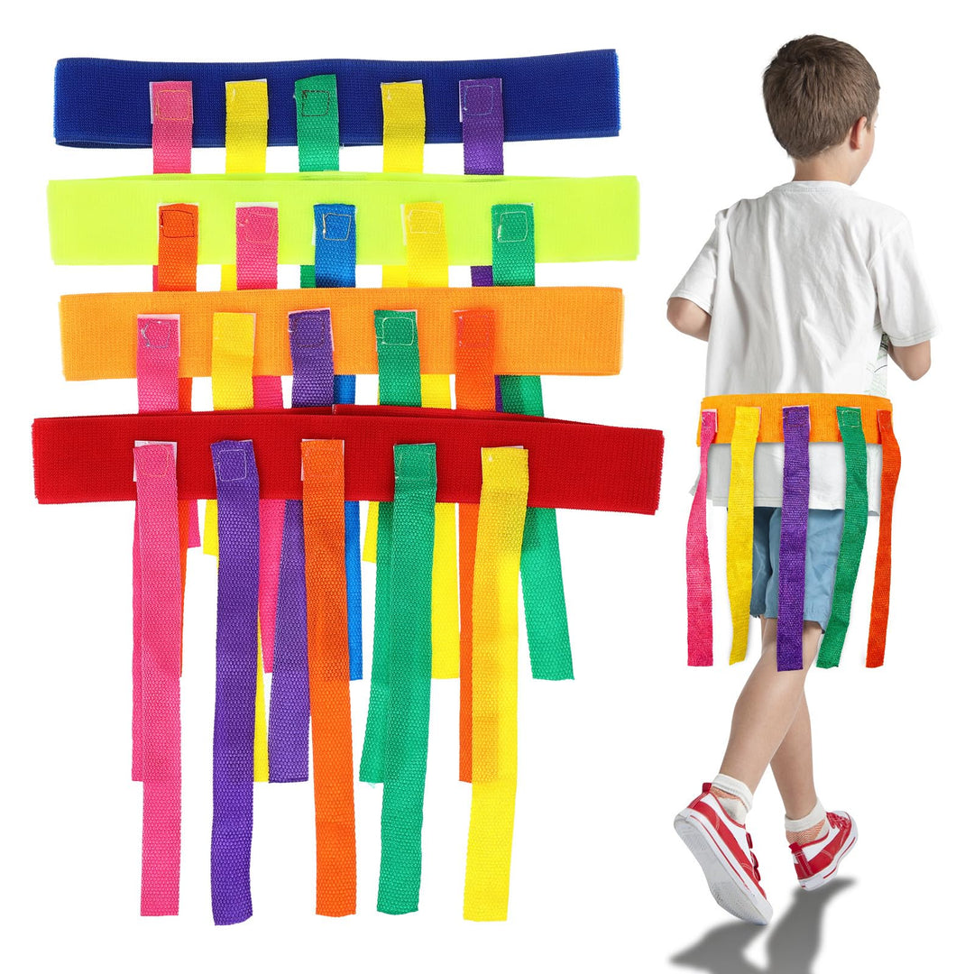 Toyvian 4er-Set Schwanzfang-spielgürtel – Oxford Kinder-spielgürtel mit Schwanzfangfunktion, Outdoor