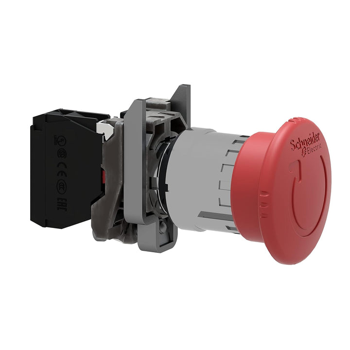 Schneider Electric | XB4BS8442 - Not-Halt/Not-Aus-Taster, rot, Drehentriegelung 22mm, 1Ö Zum Auslöse