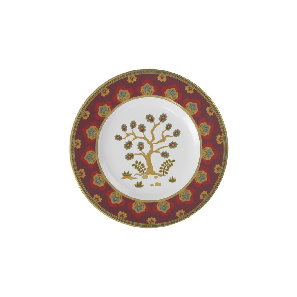Villeroy & Boch Samarkand Rubin Brotteller, 16 cm, Kleiner Beilagenteller mit orientalischem Dekor,