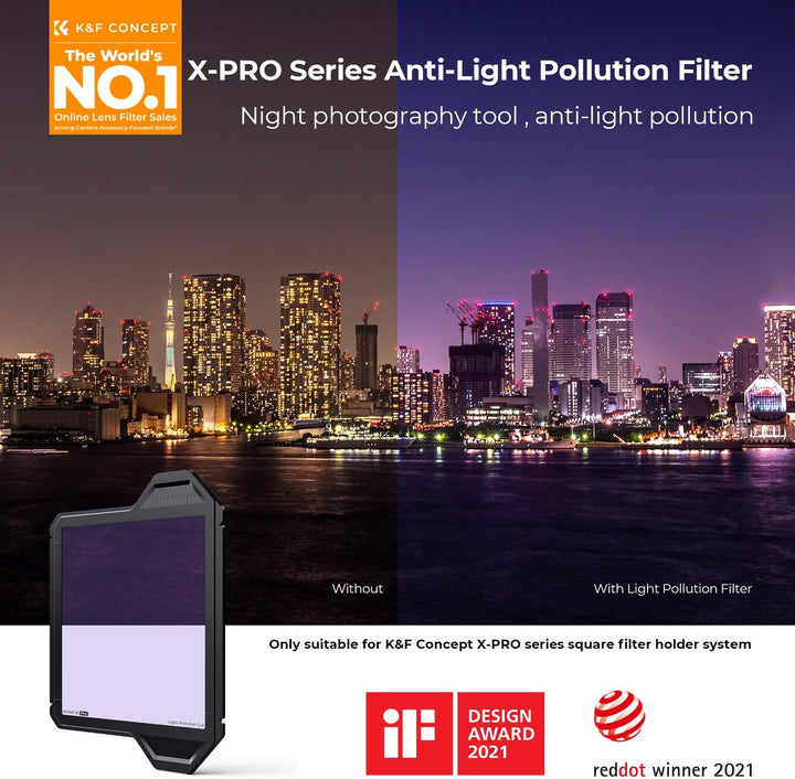 K&amp;F Concept Nano X-PRO Natural Night Filter Astroklar Nachtlicht Light Pollution Filter 100mm Rechte