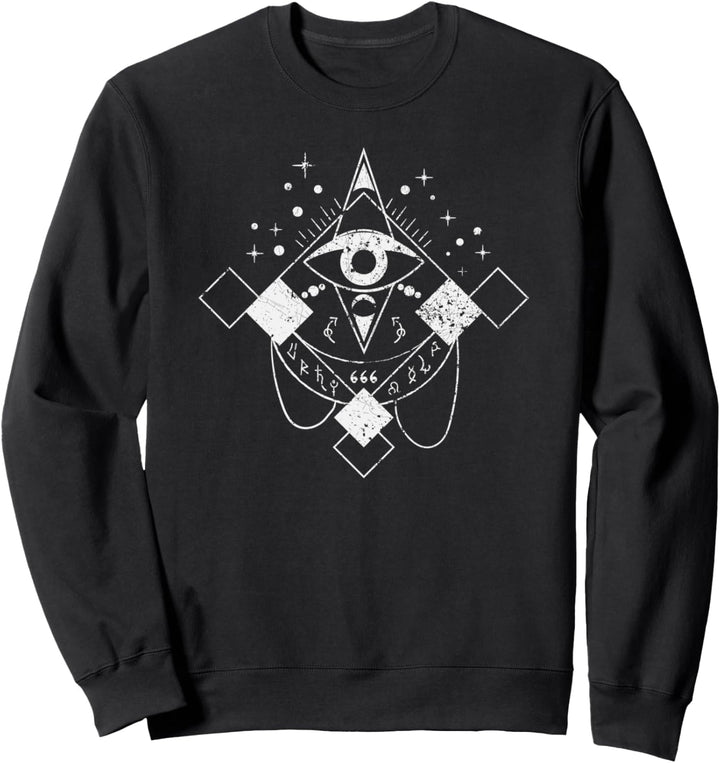 Okkultes Auge Witchcraft Moon, Vintage Gothic Dark Hexerei Sweatshirt