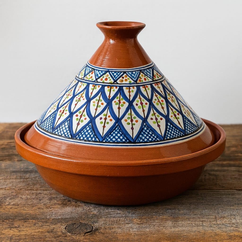 Tajine Terracotta-Topf Ethnischer Teller Marokkanisch Tunesisch XL 32 cm 2910201100