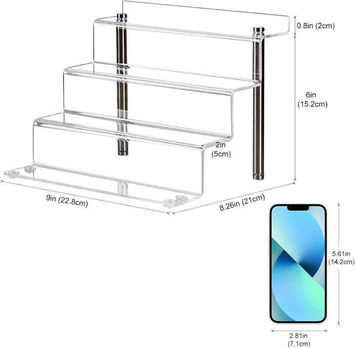 LileZbox Acryl-Display-Riser-Regal für Pops-Figuren, klarer kleiner 4-Stufen-Display-Ständer zum Prä