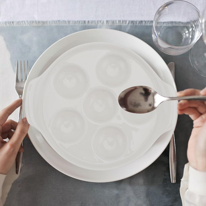 2 StüCk Schneckenpfanne Keramik Schneckenschale Schneckenteller Backform Für 6 Schnecken, Porzellan