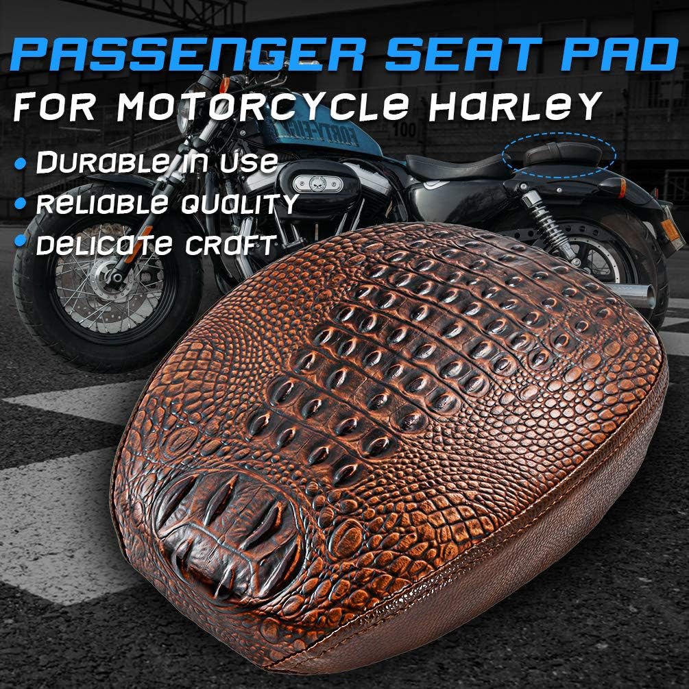 KATUR Motorrad Solo Sitzpolster schwarz hinten Fahrersitz Naht Kunstleder Sitzbezug Pad kompatibel m