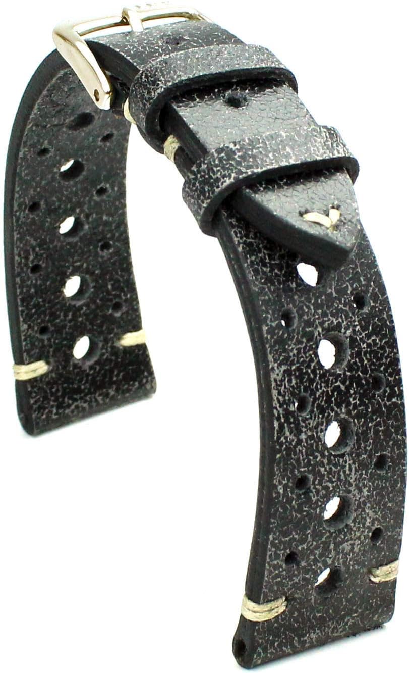 RIOS1931 Rallye Gold Vintage Rindsleder Uhrenarmband handgemacht in Deutschland Robust 22mm Scratche