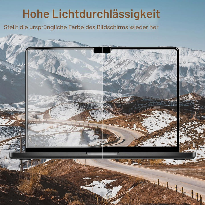 Gehärtetes Glas Displayschutzfolie für 2025-2022 MacBook Air 13,6 Zoll M4 M3 M2 Chip A3240 A3113 A26