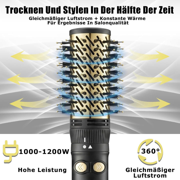 VGR 480 Rundbürste Profi 2 in 1 Föhnbürste Mit 32mm 50mm Für Salon, Schwarz | Rundbürstenföhn Mit Au