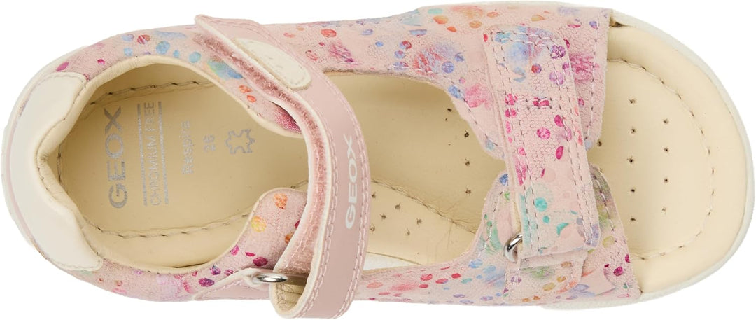 Geox Mädchen B Macchia Gir Sandal 25 EU Lt Rose Multicolor, 25 EU Lt Rose Multicolor