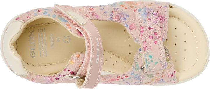 Geox Mädchen B Macchia Gir Sandal 25 EU Lt Rose Multicolor, 25 EU Lt Rose Multicolor