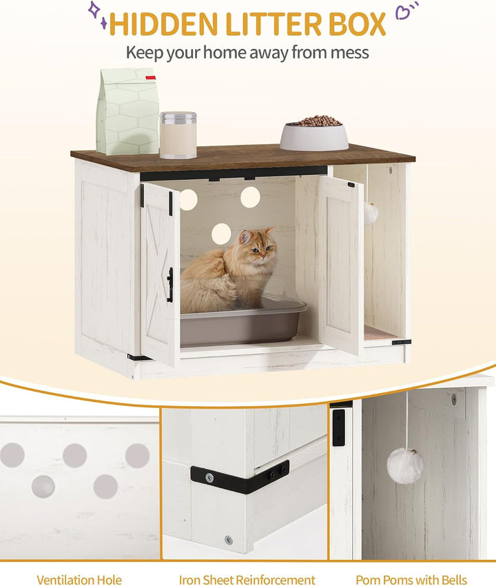 Hzuaneri Katzenschrank, Katzentoilette, Katzenklo Schrank, Versteckte Katzentoilette Kabinett Möbel