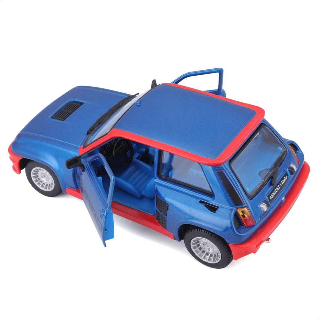 Bburago - Renault 5 Turbo Massstab 1:24, Diecast-Auto, Detailgetreu mit Türen zum Öffnen, Farben Bla