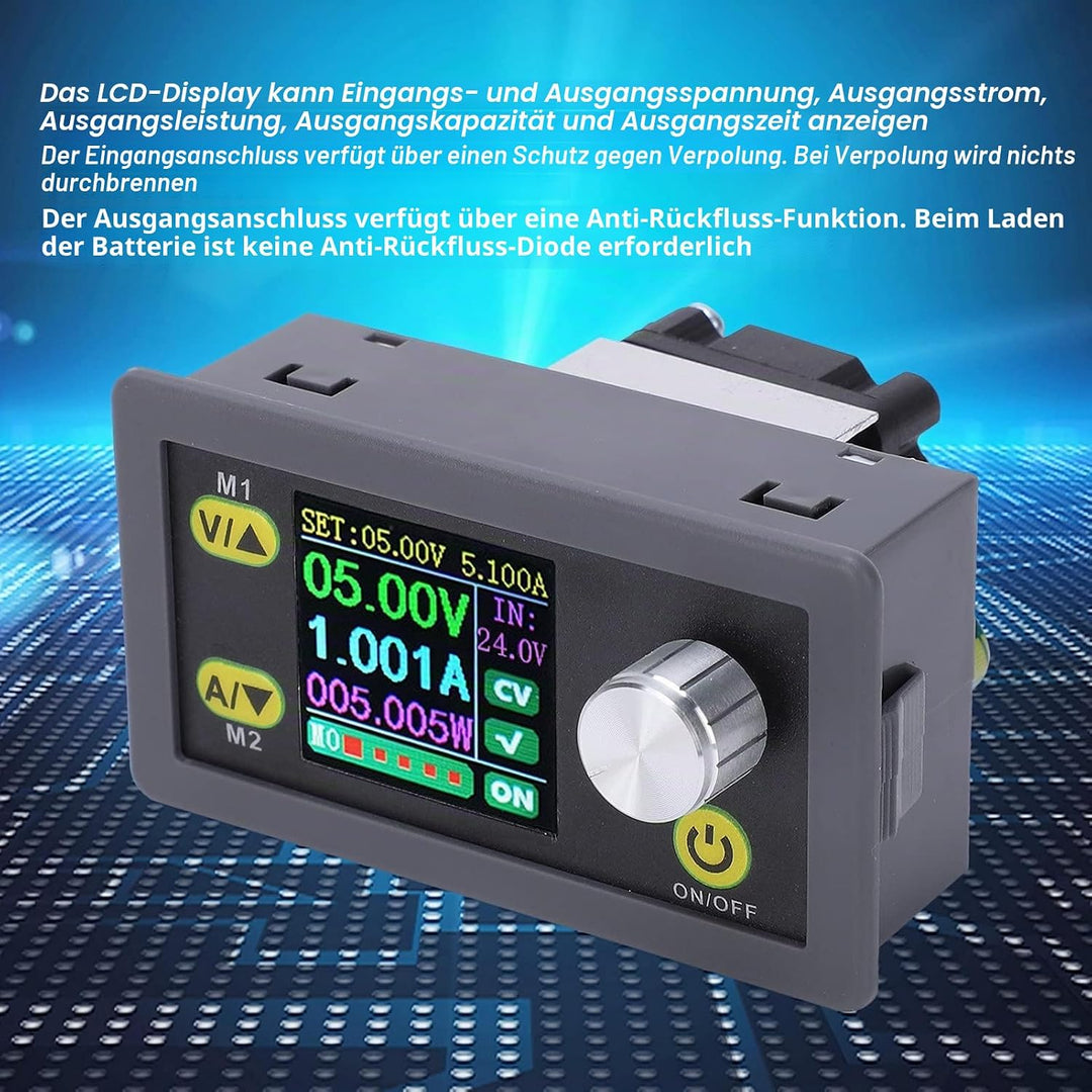 Buck Boost Converter Programmierbares Variables Spannungsmodul Netzteil Converter Farbbildschirm LCD