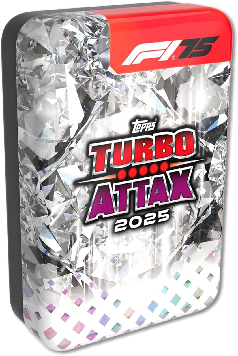 Topps Turbo Attax Formel 1 2025 - Diamond Edition Mega Tin - Enthält 66 Karten, darunter 6 LE's und