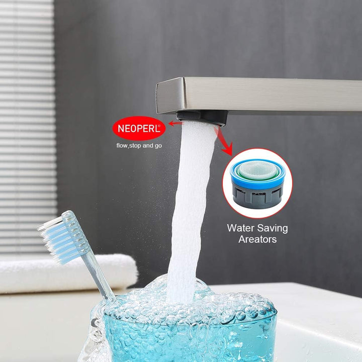 GRIFEMA LYON-G11001A | Bad - Waschtischarmatur mit wassersparfunktion, G3/8'' Anschlüsse | Einhebel
