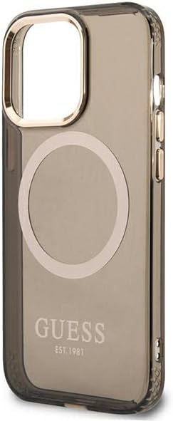 Guess GUHMP13XHTCMK Hülle für iPhone 13 Pro Max 6,7" schwarz/Black Hard case Gold Outline Translucen