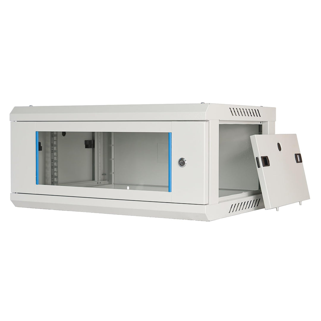 Koscom Connect Netzwerkschrank 4 HE I Serverschrank 19 Zoll I Wandmontage 600 x 450 x 280 mm I voll