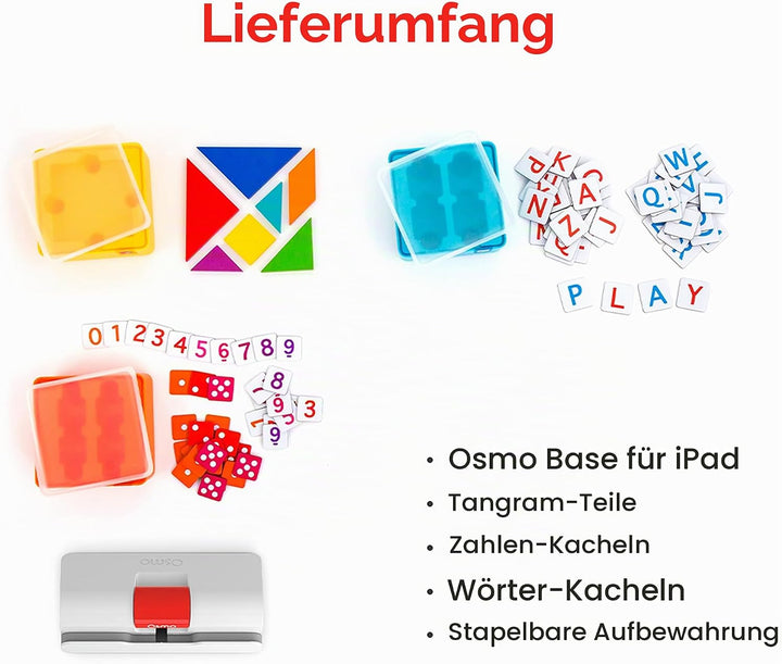 Osmo - Genius Starter Kit for iPad - 5 Educational Learning Games - Ages 6-10 - Math, Spelling, Crea