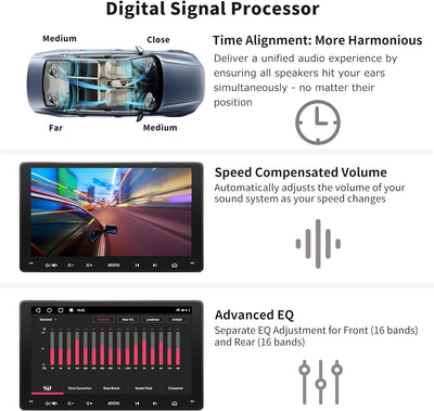 ATOTO S8MS 9" QLED 1280 * 720 Android Doppel Din Armaturenbrett-Einbau-Autoradio, Drahtloses Android