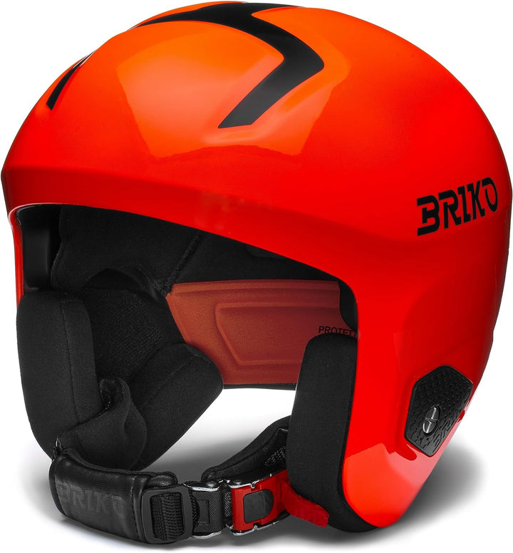 Briko Unisex – Erwachsene Helm Helmet, Shiny Orange Fluo-Schwarz, L