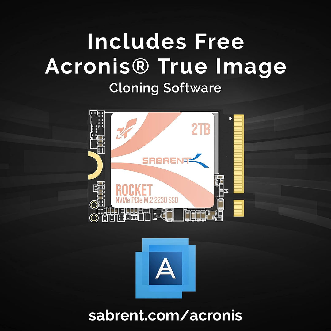 Sabrent Q4 2230 M.2 NVMe Gen 4 2TB interne SSD 5000 MB/s Lesen PCIe 4.0 X4 M2 Solid State Drive komp