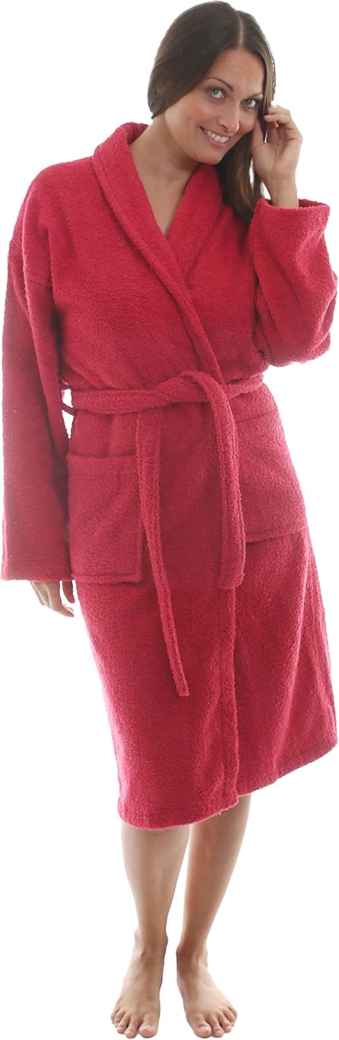 Bademantel für Damen, Herren, Unisex, Frottee 100% Baumwolle 400 gr, Flauschig, Kuschelig, Bunt, Lei