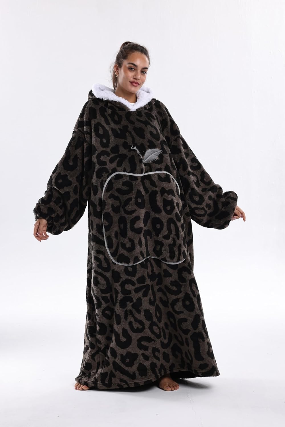 Lange Hoodie Decke mit Ärmeln für Damen & Erwachsene - Kuscheldecke mit Ärmeln - Weiche & Warme Deck