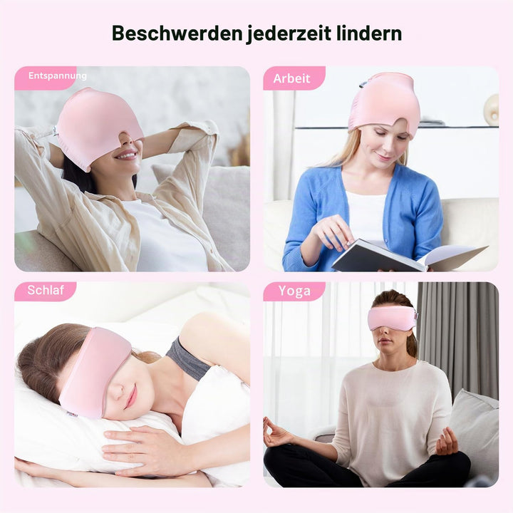 my novel things 2 Stück Migräne Maske und Augenmaske Kühlend, Migräne Kühlmaske, Migraine Relief Cap