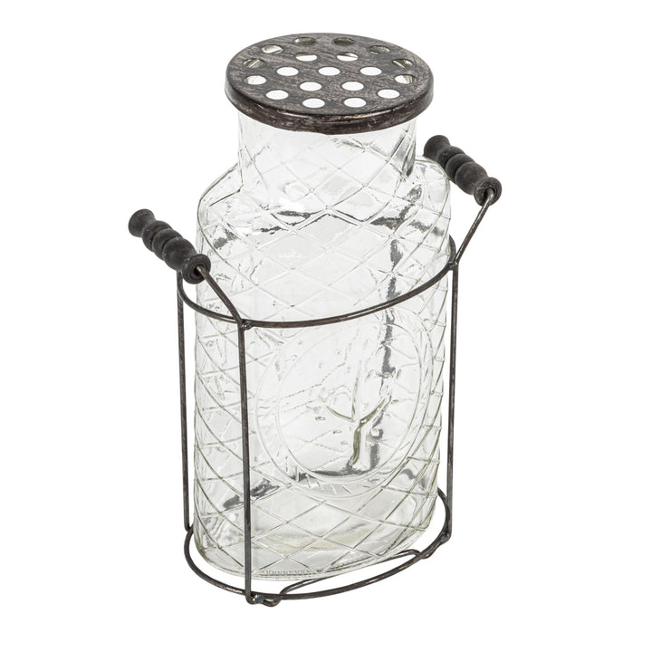 Creative beeinflusst de3875 Glas und Metall Vase, 26,7 cm, L