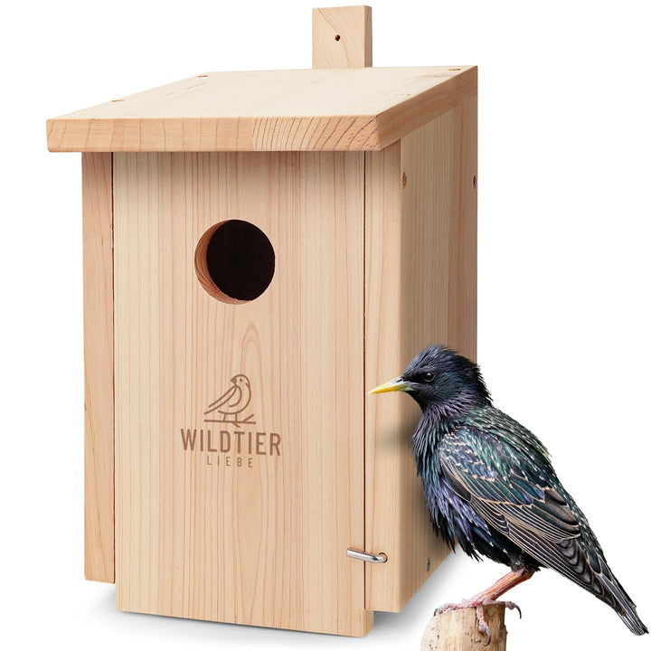 wildtier liebe Starenkasten Grosser Nistkasten für Stare - Vogelhaus Nistkasten für Star aus Unbehan