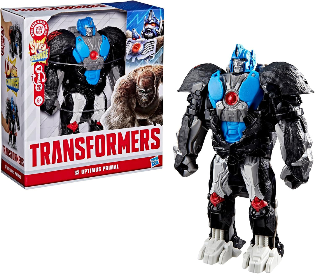 Transformers Smash Changers Optimus Primal Action-Figur, lässt Sich vom Roboterspielzeug in einen Go