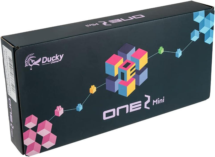 Ducky One 2 Mini Gaming Tastatur, MX-Blue, RGB-LED, weiss