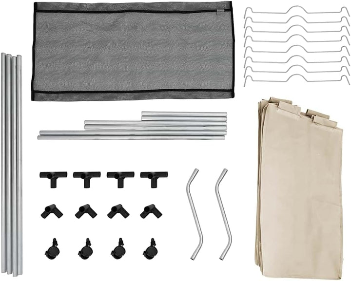vidaXL Wäschekorb mit 4 Taschen Rollen Wäschewagen Wäschesammler Wäschesortierer Wäschebox Wäschesac