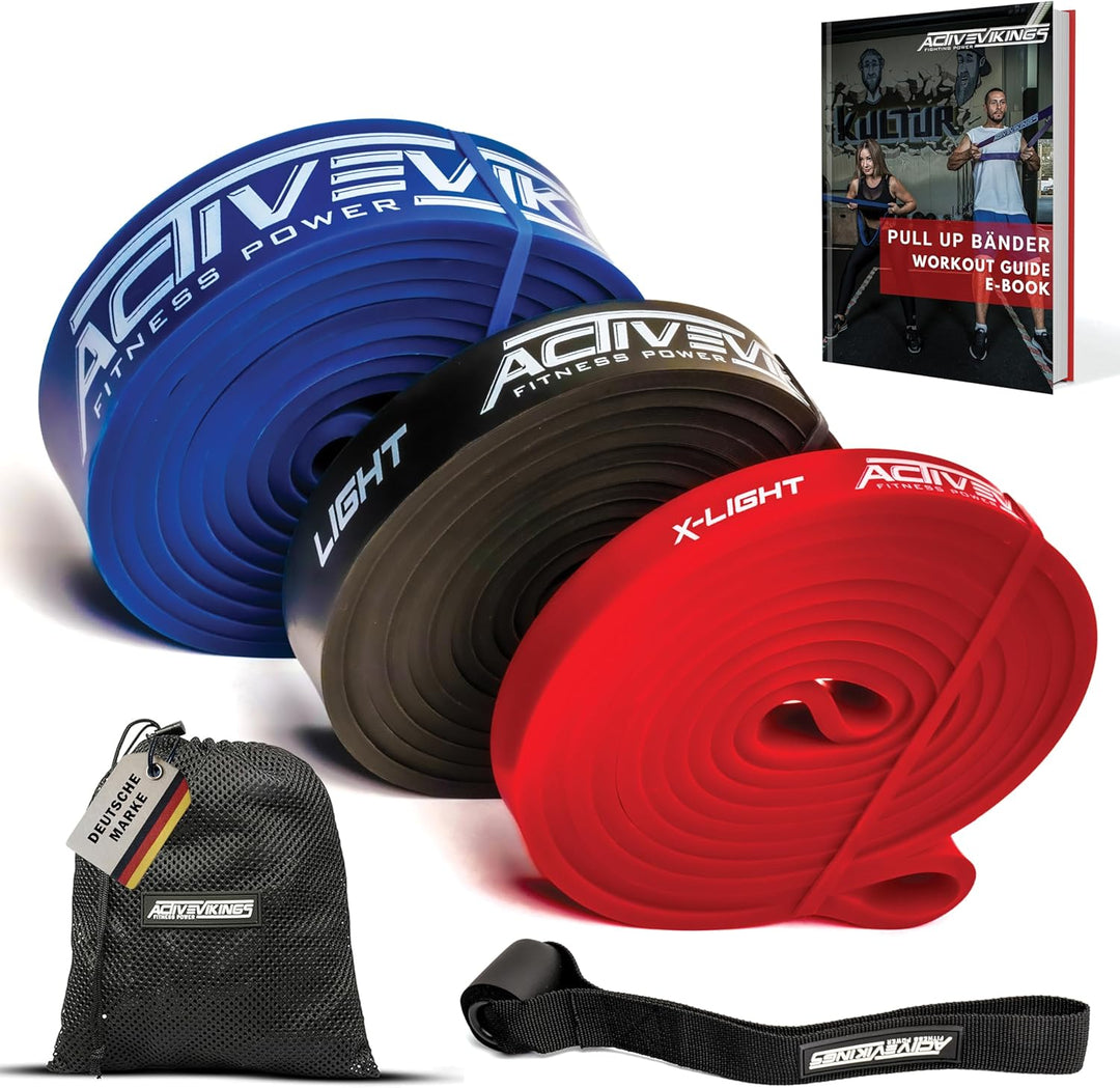 ActiveVikings® Pull-Up Fitnessbänder | Perfekt für Muskelaufbau und Crossfit Freeletics Calisthenics
