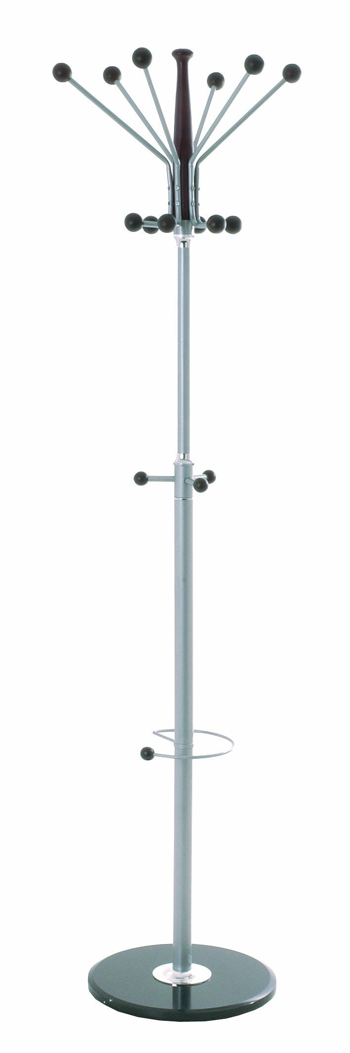 HAKU Möbel Garderobenständer, Marmor, alu-dunkelbraun, Ø 42 x H 182 cm, Alu-dunkelbraun