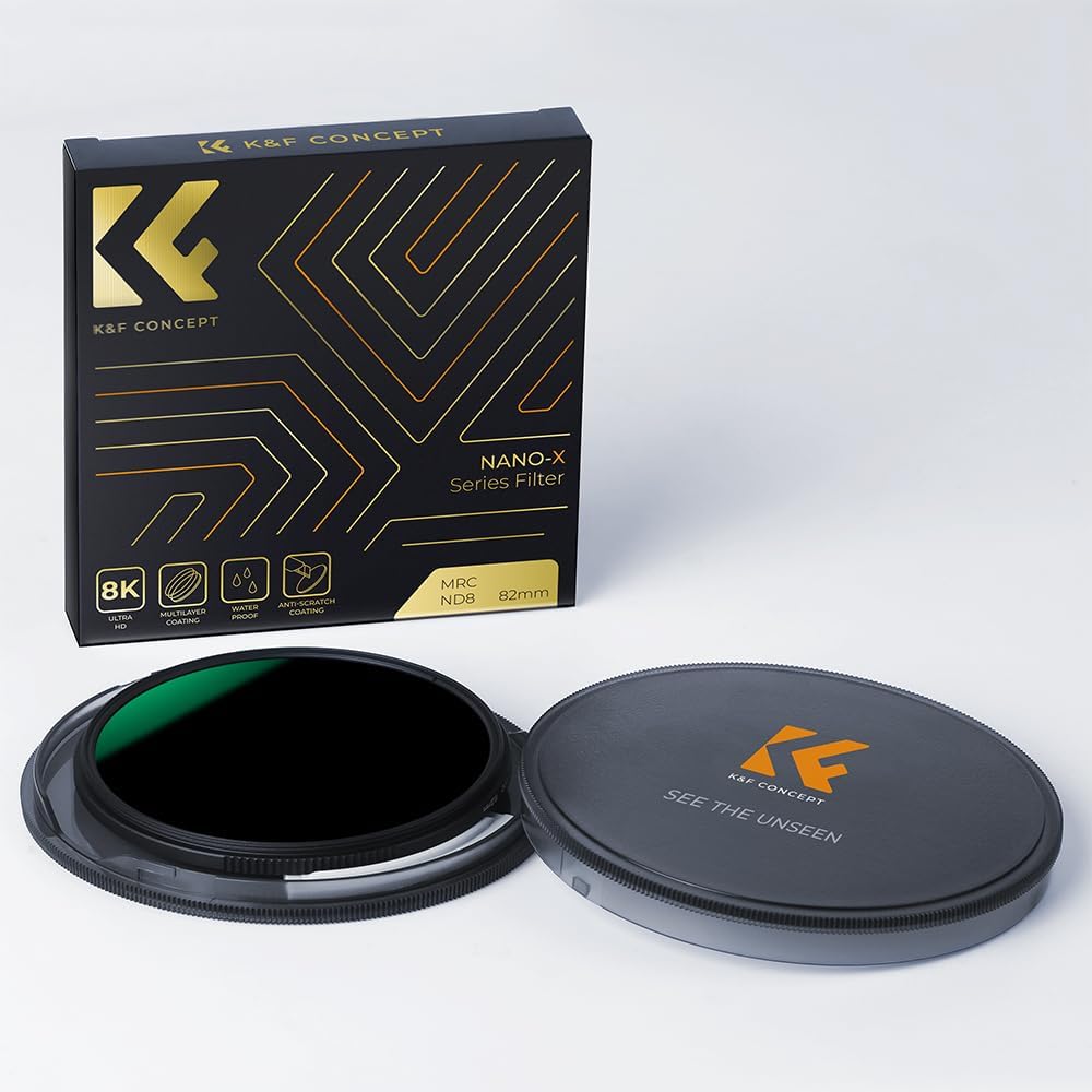 K&F CONCEPT Nano-X Graufilter ND8 (3 Stop) 55mm ND Filter(0,9) aus optisches Glas