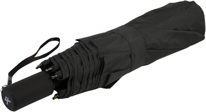 iX-brella Trekking XL Taschenschirm 115 cm gross mit Umhängetasche black, black