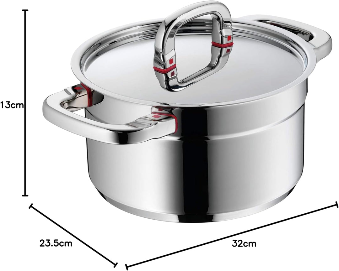 WMF Premium One Kochtopf klein 20cm, Metalldeckel mit Dampföffnung, Bratentopf Induktion 2,5l, Croma
